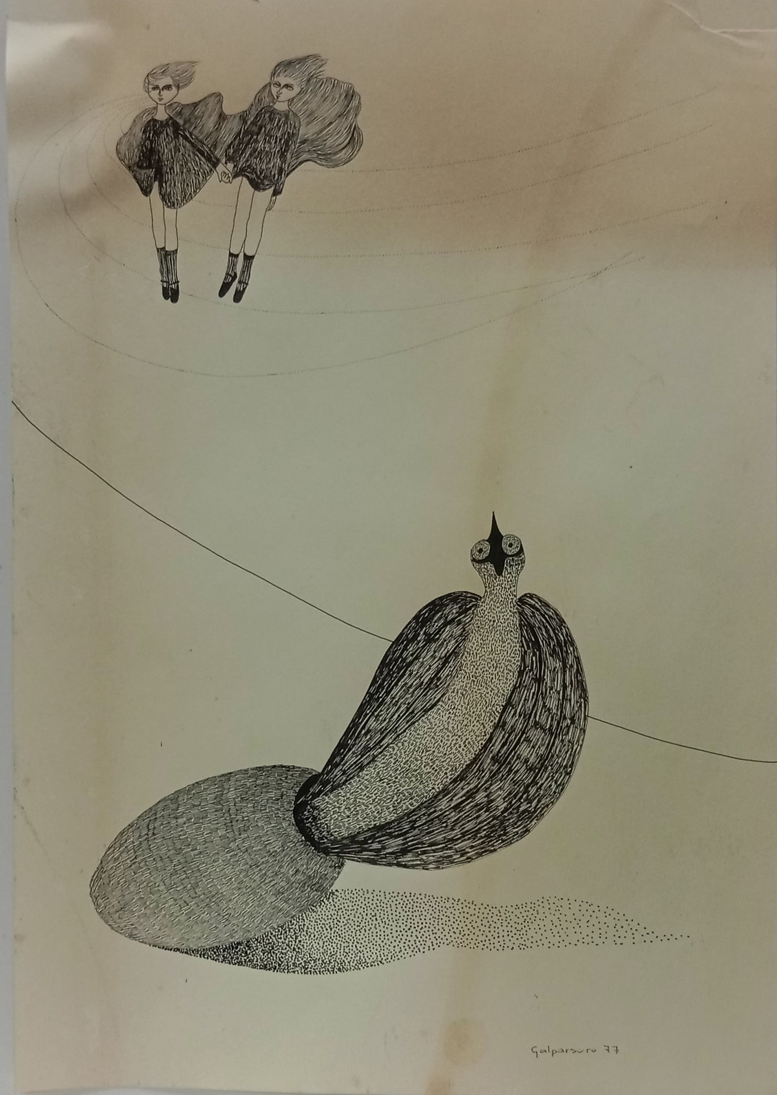 1977 Dibujo 43x30 Tinta china sobre papel